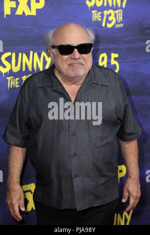 Los Angeles, CA, USA. 4. Sep 2018. Danny DeVito in der Ankunftshalle für ES IST IMMER SONNIG IN PHILADELPHIA Saison 13 Premiere auf FXX, Regency Bruin Theatre, Los Angeles, CA 4. September 2018. Credit: Priscilla Grant/Everett Collection/Alamy leben Nachrichten Stockfoto