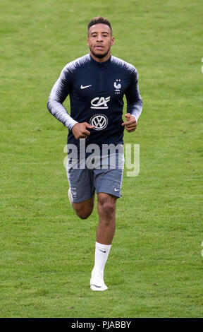 05. September 2018, Deutschland, München: Corentin Tolisso aus Frankreich nimmt Teil an der abschließenden Training. Die Deutsche Nationalmannschaft wird gegen die Nationalmannschaft von Frankreich am 6. September 2018 spielen. Foto: Sven Hoppe/dpa Stockfoto