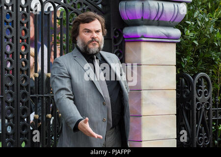 London, Großbritannien. 05. September 2018. Jack Black besucht die UK Film Premiere von "Das Haus mit einer Uhr in seinen Mauern' am Westfield, Weiße Stadt in London. Credit: Wiktor Szymanowicz/Alamy leben Nachrichten Stockfoto