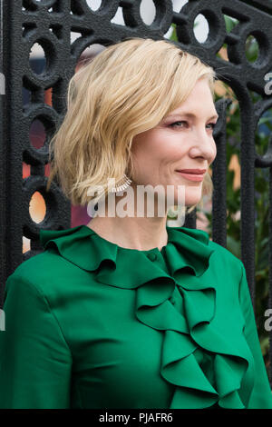 London, Großbritannien. 05. September 2018. Cate Blanchett besucht die UK Film Premiere von "Das Haus mit einer Uhr in seinen Mauern' am Westfield, Weiße Stadt in London. Credit: Wiktor Szymanowicz/Alamy leben Nachrichten Stockfoto