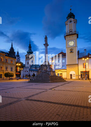 Banska Bystrica, Slowakei - 19. Juli 2018: Hauptplatz in Banska Bystrica, Slowakei. Stockfoto