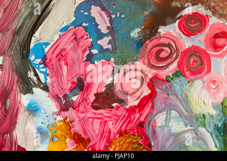 Detail des Gemäldes als Hintergrund. Stockfoto
