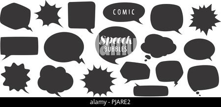 Satz von comic Sprechblasen. Vector Illustration Stock Vektor