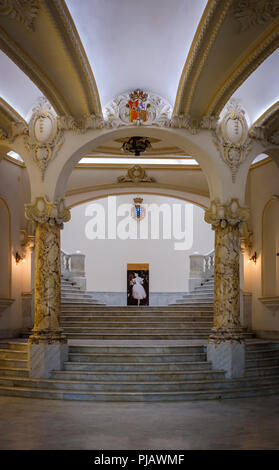 Havanna, Kuba - ca. März 2017: Eingang zum National Theater in Havanna. Auch als Gran Teatro de La Habana, Alicia Alonso bekannt. Stockfoto