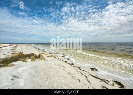 Weiten Sandstrand bei Bean Punkt, der nördlichsten Spitze von Anna Maria Island, FL Stockfoto