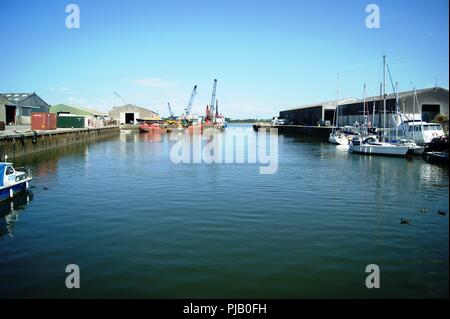 Das Dock in der glasson Dock, Lancashire, England Stockfoto