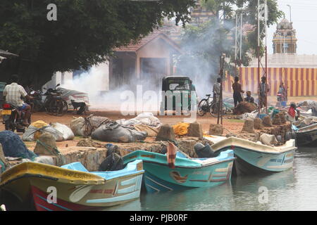 Smlall port Leben in Sri Lanka Stockfoto