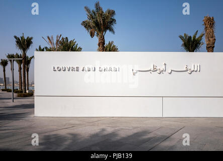Neue Louvre Kunstgalerie und Museum in Abu Dhabi, Vereinigte Arabische Emirate Stockfoto