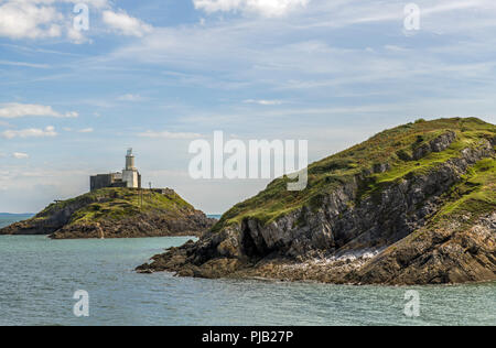 Mumbles Leuchtturm Swansea Bay South Wales. Stockfoto