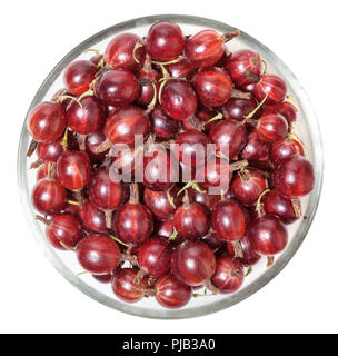 Stachelbeere isoliert auf weißem Hintergrund mit Freistellungspfad Stockfoto