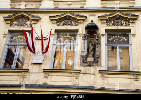 Barockschloss Barone Bartolotti von Partenfeld am Graben in Wien, Österreich. Stockfoto