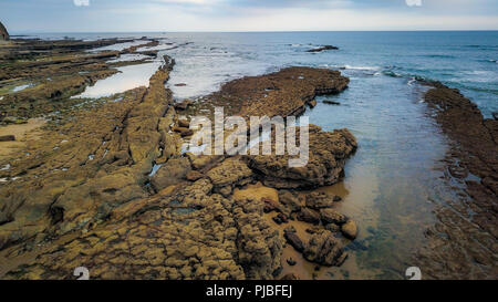 Praia da Bafufeira in São Pedro do Estoril, Lissabon, Portugal Stockfoto