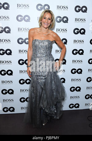 Emily Maitlis im Presseraum an der GQ Männer des Jahres Awards 2018 in Verbindung mit Hugo Boss gehalten in der Tate Modern in London. Stockfoto