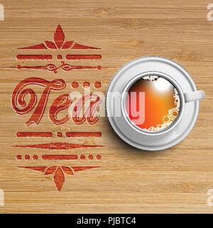 Realistische Tasse Tee, Vektor Stock Vektor