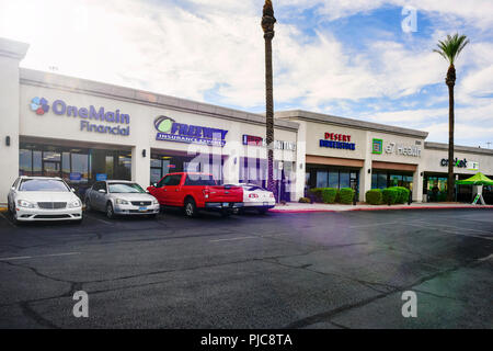 Strip Mall auf Rainbow Blvd Las Vegas, Nevada Stockfoto