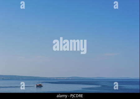 Eine Kreuzfahrt Schiff in der Nähe von Zadar Stockfoto