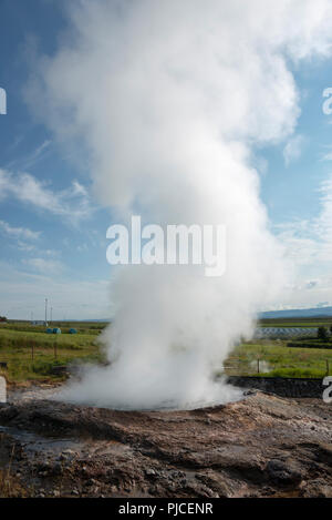 Ystihver, Hot Spring, Hveravellir, Geothermie, Straße 87, mit Rein, Island, heisse Quelle, Geothermalgebiet, Straße 87, bei Rein, Insel Stockfoto