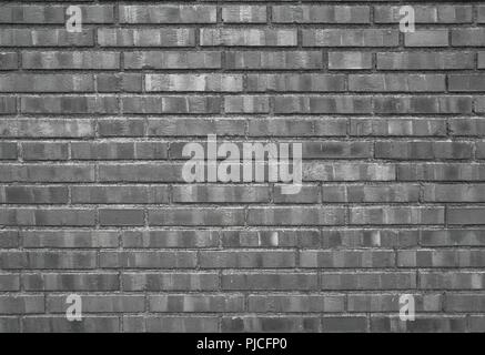 Dunkel schwarz Brickwall städtischer Hintergrund Textur. Stockfoto