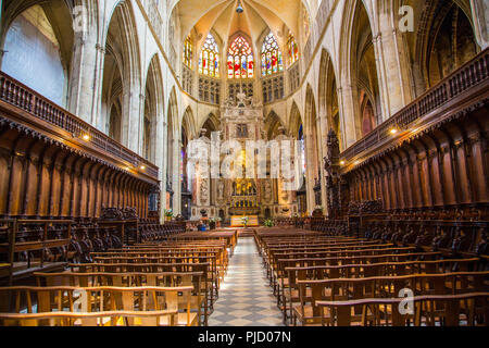 Innenraum der Kathedrale Saint-Etienne in Toulouse Frankreich Stockfoto