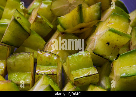 Hintergrund von frischem Karambolen Früchte. starfruit für Hintergrund. Stockfoto