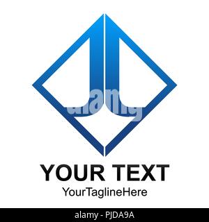 Initial JL logo Vorlage farbig Blue Square Design für Business und Unternehmen Identität Stock Vektor