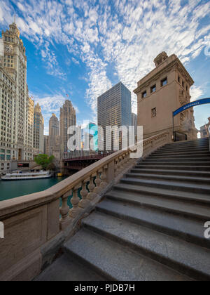 Chicago, eine Stadt im US-Bundesstaat Illinois, ist die bevölkerungsreichste Stadt der Vereinigten Staaten. Stockfoto