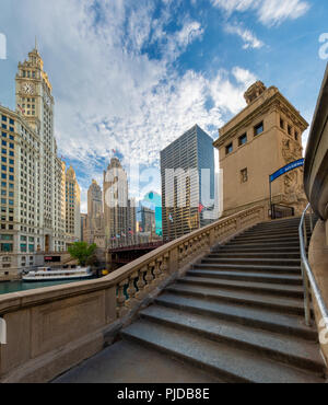 Chicago, eine Stadt im US-Bundesstaat Illinois, ist die bevölkerungsreichste Stadt der Vereinigten Staaten. Stockfoto