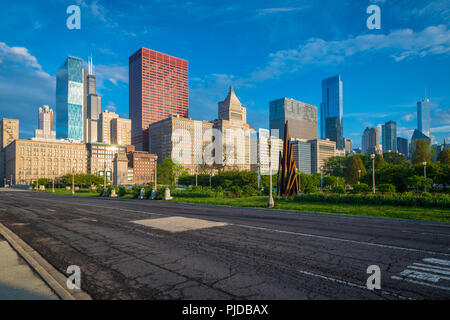 Chicago, eine Stadt im US-Bundesstaat Illinois, ist die bevölkerungsreichste Stadt der Vereinigten Staaten. Stockfoto