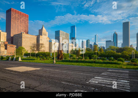 Chicago, eine Stadt im US-Bundesstaat Illinois, ist die bevölkerungsreichste Stadt der Vereinigten Staaten. Stockfoto