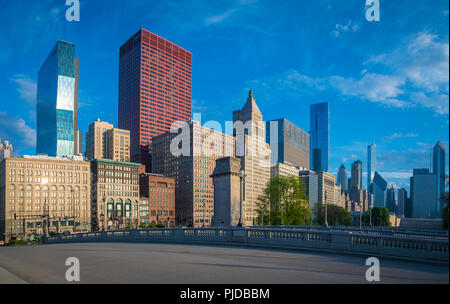 Chicago, eine Stadt im US-Bundesstaat Illinois, ist die bevölkerungsreichste Stadt der Vereinigten Staaten. Stockfoto