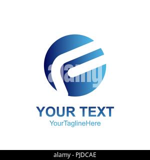 Anfangsbuchstabe W logo Vorlage Blau circle Design für Business und Unternehmen Identität Stock Vektor