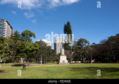Captain Cook statue Hyde Park Central Business District von Sydney Australien New South Wales Stockfoto