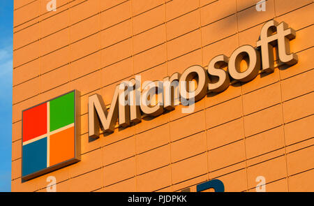 Logo - Markenname/Marke: Microsoft, Reykjavik, Island. Stockfoto