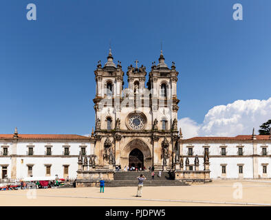 Alcobaca, Portugal - 20. Mai 2018: Die katholischen Kloster im Zentrum der Stadt Stockfoto