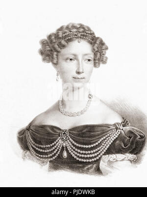 Anna Pavlovna Russlands, 1795-1865. Russische Prinzessin, Tochter von Paul I. von Russland und Kaiserin Maria Fjodorowna. Königin der Niederlande als Ehefrau von König William II von den Niederlanden. Als Anna Paulowna in Niederländisch bekannt. Stockfoto