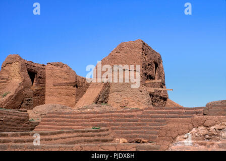 Ruinen von Pecos Mission Church, Pecos Pueblo, New Mexico, im Pueblo Revolte, 1688 zerstört. Foto Stockfoto