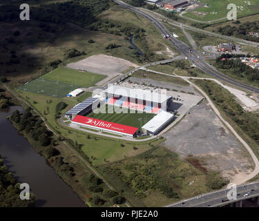 Luftaufnahme der AJ Bell Stadium, Barton, Manchester Stockfoto