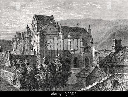 Trinity College Kirk, einem Königlichen Stiftskirche im Jahr 1848 abgerissen, Edinburgh, Schottland, 18. Jahrhundert Stockfoto