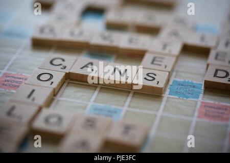 Scrabble Brettspiel Stockfoto