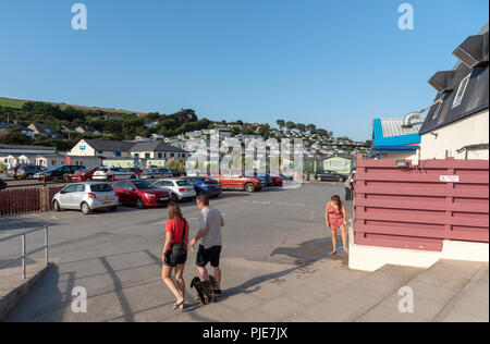 Ferienwohnungen und Wohnwagen auf Challaborough, South Devon, England Großbritannien Stockfoto