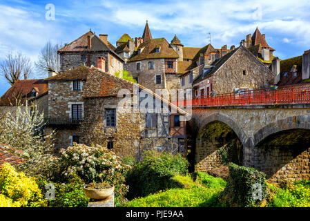 Carennac Altstadt, Lot, ist eines der schönsten Dörfer von Frankreich (les plus beaux villages de France) Stockfoto