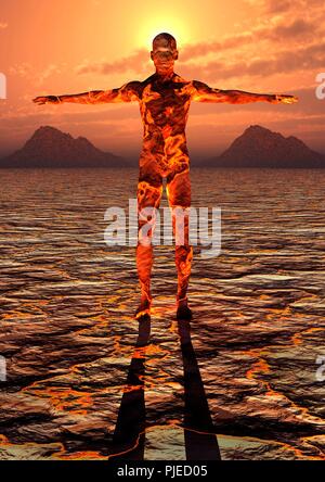 Die Schaffung des ersten Menschen Stockfoto