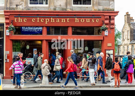 Das Elephant House, Tee & Coffee House in Edinburgh, wo J.K. Rowling saß und schrieb Harry Potter Roman Stockfoto