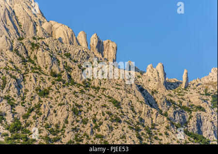 Velebit Gebirge, Teil der Dinarischen Alpen in Kroatien Stockfoto