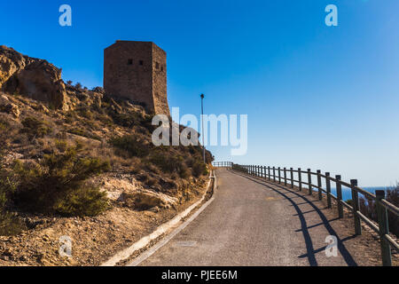 Torre de Santa Elena Santa Elena Turm in La Azohia, Spanien Stockfoto