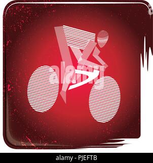 Radfahren Straße stripy Symbol Stock Vektor