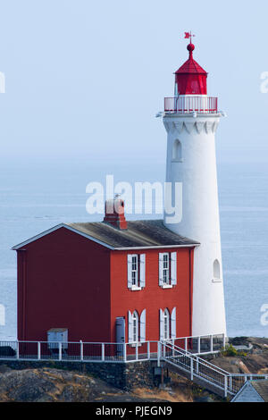 Fisgard Fisgard Leuchtturm Leuchtturm, National Historic Site, British Columbia, Kanada Stockfoto