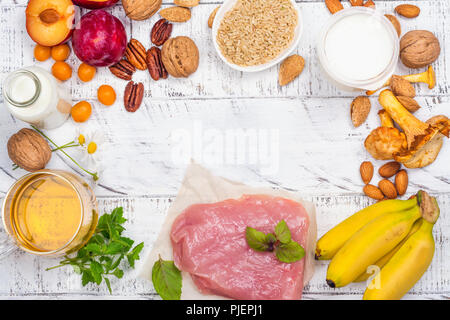 Lebensmittel mit Melatonin Stockfoto