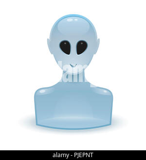 Ein Bild eines glänzenden Web Icon alien Stockfoto