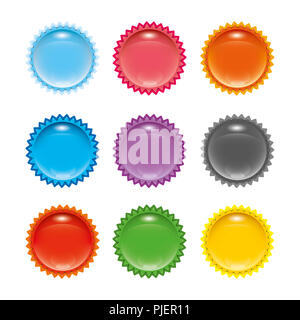 Eine Reihe von stilvollen Web star Symbole Stockfoto